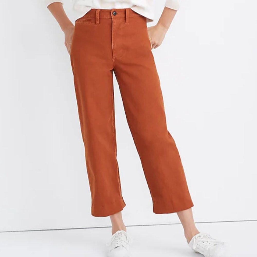Madewell Slim Emmett Wide-Leg Crop Pants